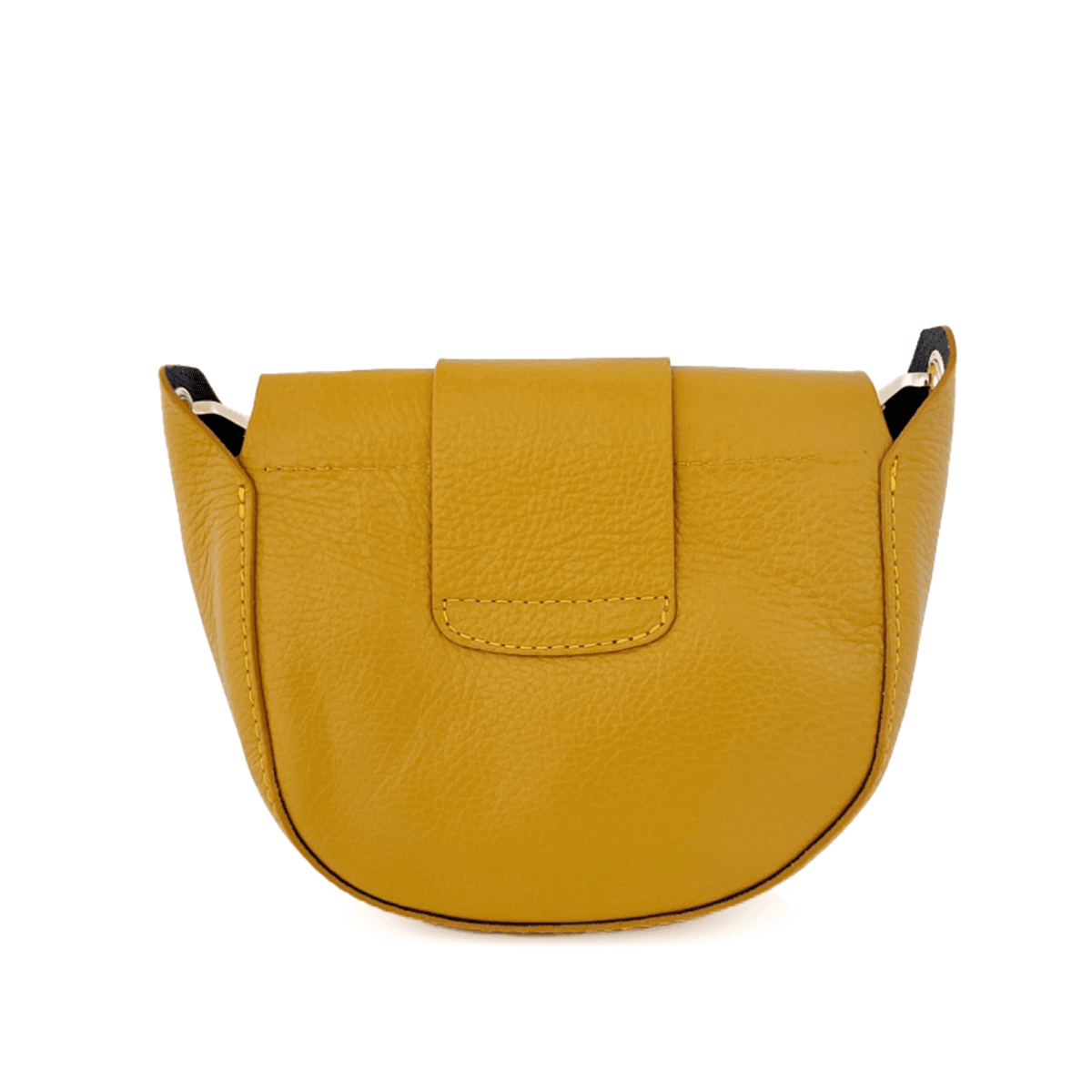 Leandra természetes bőr válltáska - mustársárga