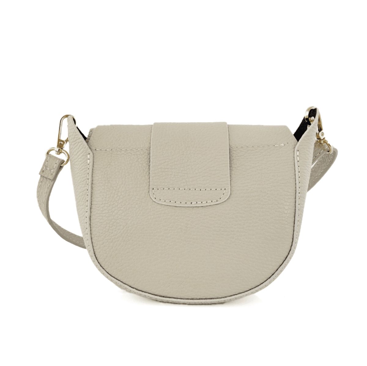 Leandra természetes bőr válltáska - bézs
