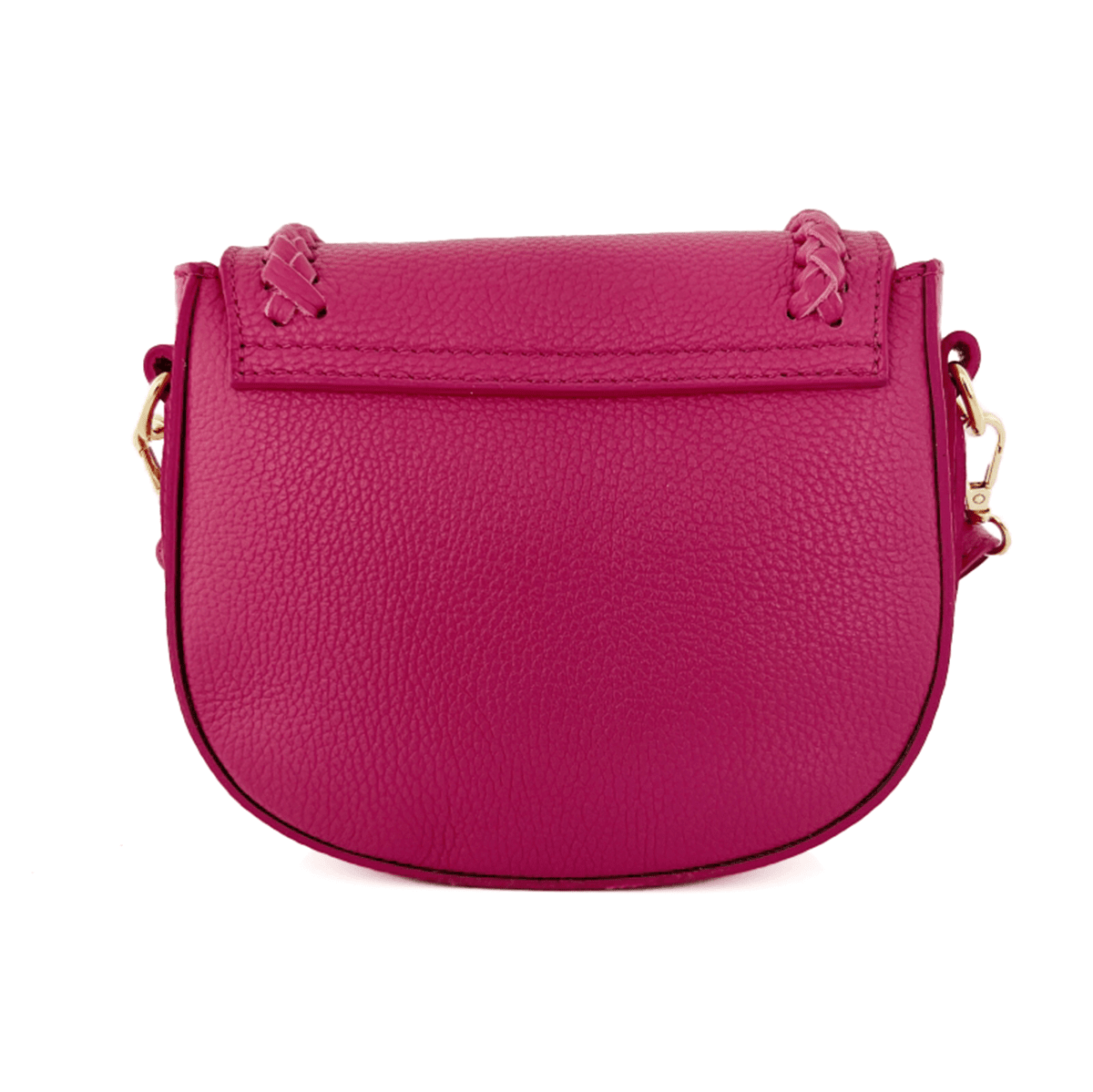 Női válltáska természetes bőrből Naomi - fukszia