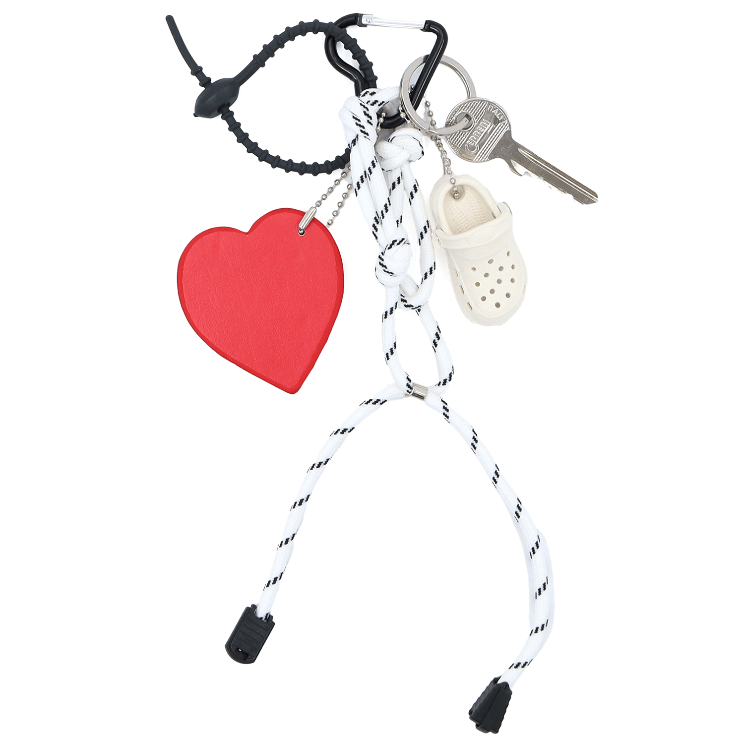 Kulcstartó szív - piros