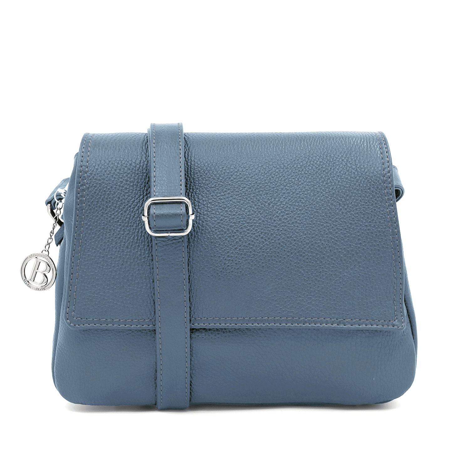 Tori természetes bőr válltáska - kék