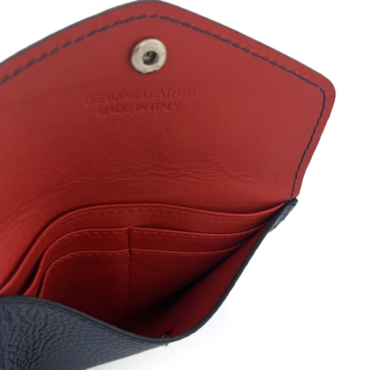 Természetes bőr pénztárca - sötétkék