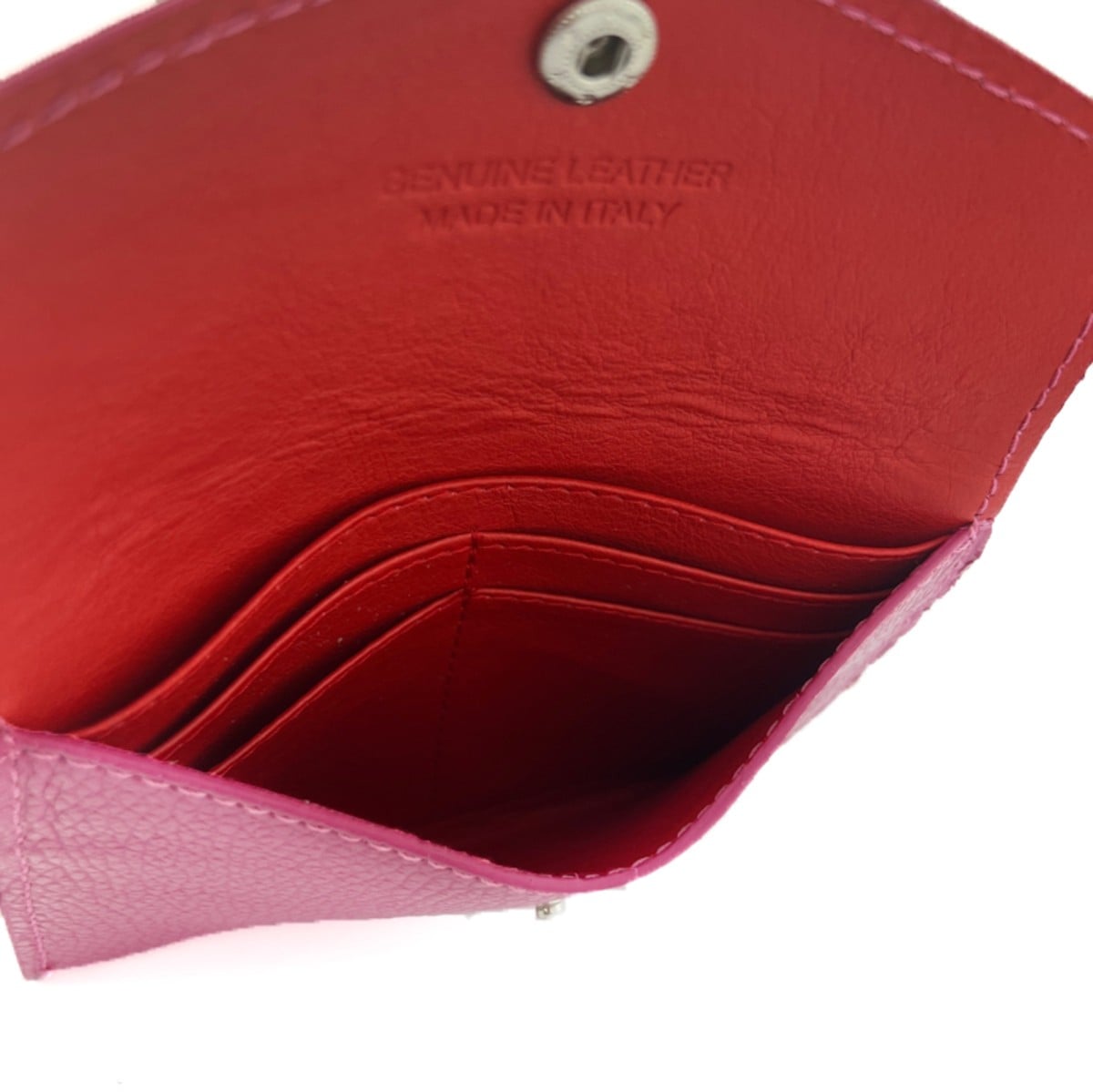 Természetes bőr pénztárca - fukszia