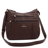 Női válltáska – sötétbarna