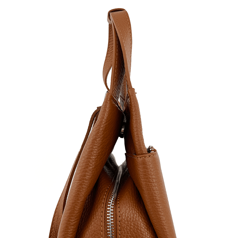 Lara természetes bőr hátizsák - cserépbarna