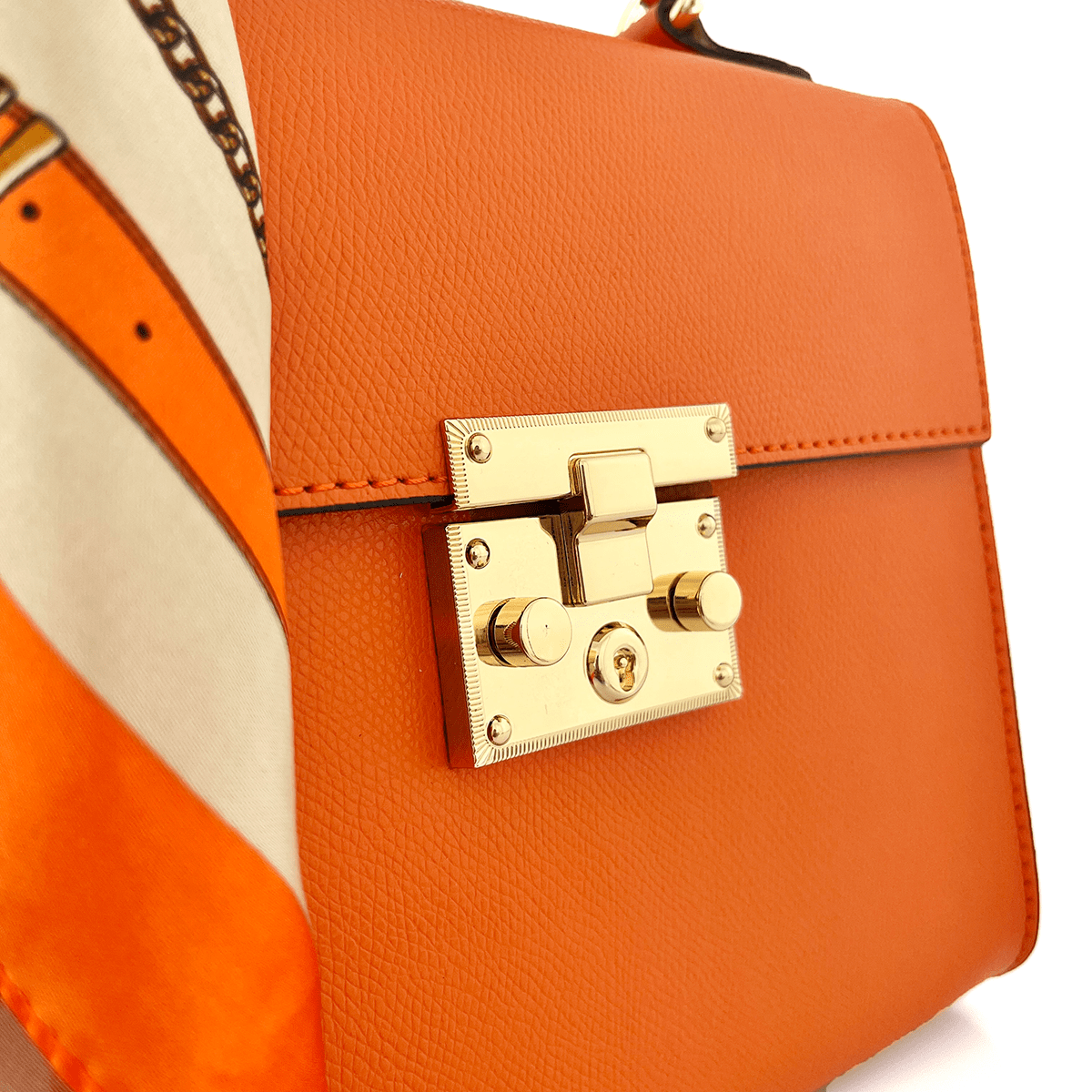 Természetes bőr táska Alessandra - narancssárga