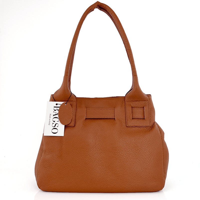 Aldina természetes bőrből készült női táska - cserépbarna