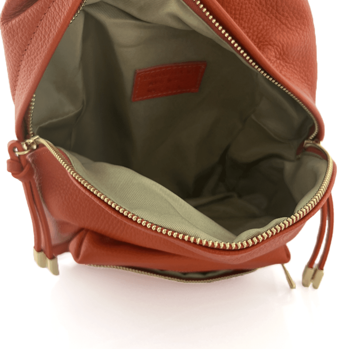 Női hátizsák természetes bőrből Aida - sötét lila