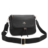 Válltáska speciális kártya-/névjegytartó rekesszel – fekete