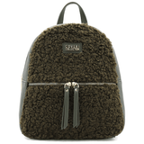 Plüss női hátizsák – zöld