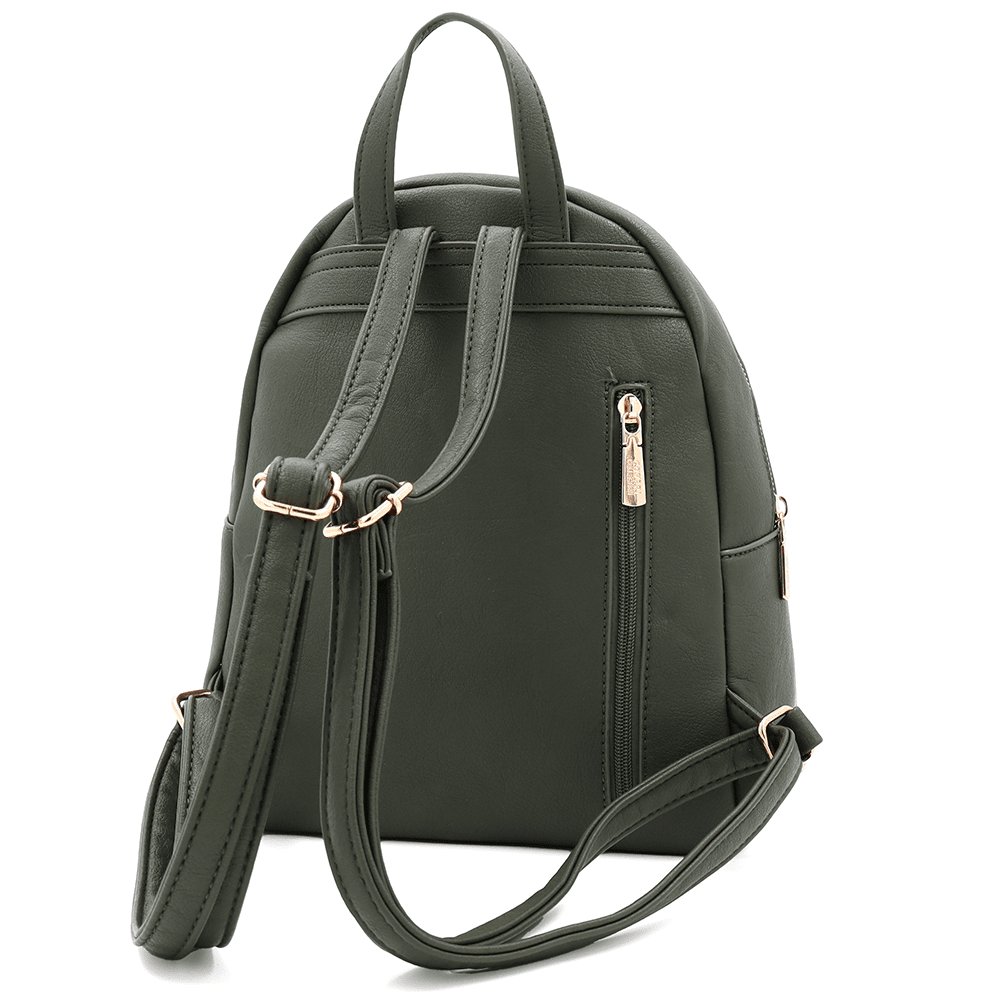 Plüss női hátizsák – zöld