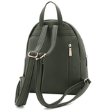 Plüss női hátizsák – zöld