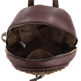 Plüss női hátizsák – sötétbarna