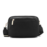 Női válltáska két rekesszel – fekete