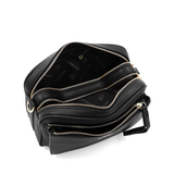 Női válltáska két rekesszel – fekete