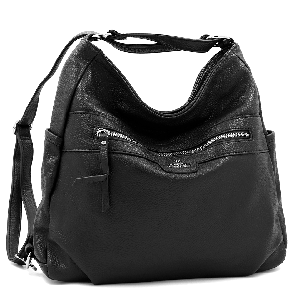 2 az 1-ben – táska és hátizsák – fekete