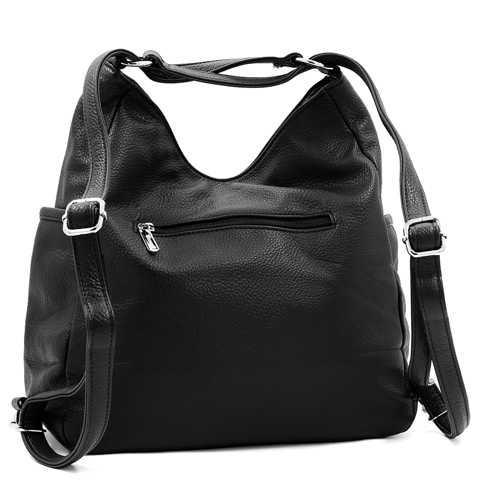 2 az 1-ben – táska és hátizsák – fekete