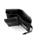 Női pénztárca csuklópánttal – fekete