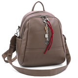 2 az 1-ben – Hátizsák és táska két nagy rekesszel és kulcstartóval – sötétbarna