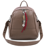 2 az 1-ben – Hátizsák és táska két nagy rekesszel és kulcstartóval – sötétbarna