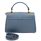 Női táska természetes bőrből Miriam - kék