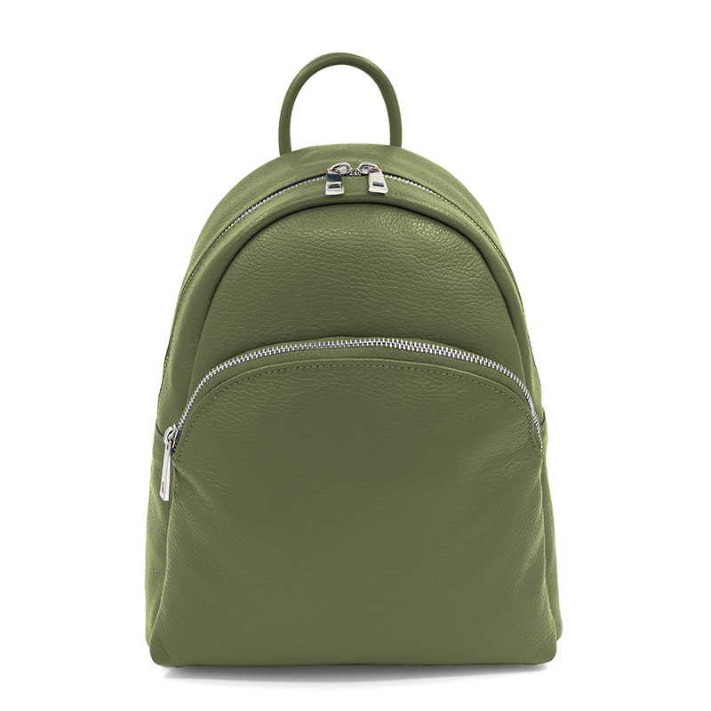 Neda természetes bőr hátizsák – zöld