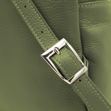 Neda természetes bőr hátizsák – zöld