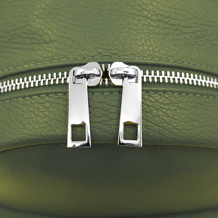 Neda természetes bőr hátizsák – zöld