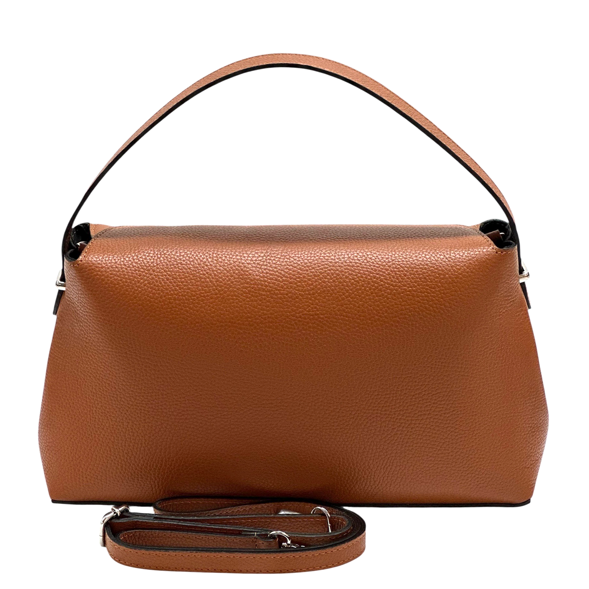 Természetes bőr női táska – téglabarna