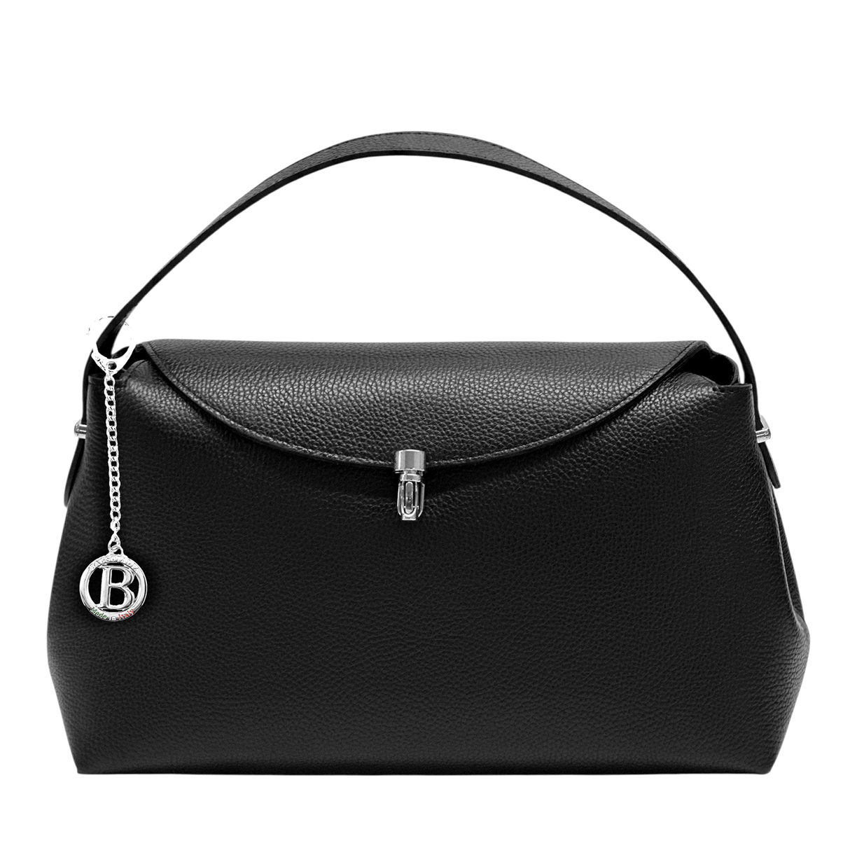 Természetes bőr női táska – fekete