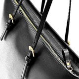 Nagy méretű női táska természetes bőrből – fekete