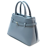 Női táska, természetes bőrből – kék