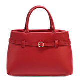 Női táska, természetes bőrből – piros