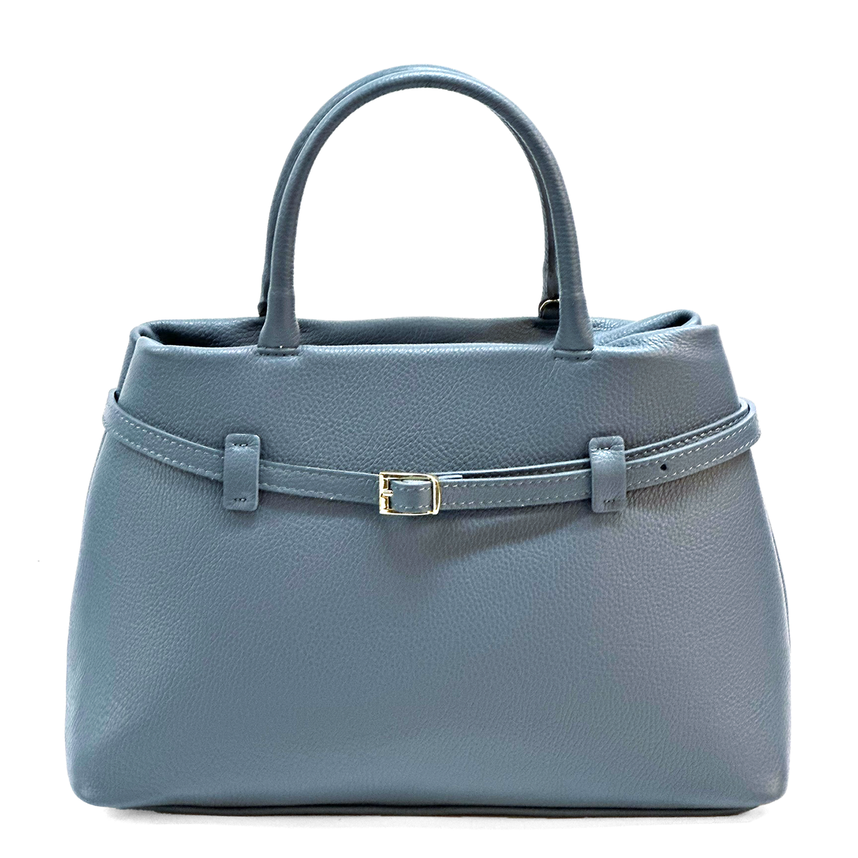 Női táska, természetes bőrből – kék