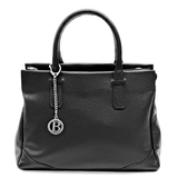 Női táska, természetes bőrből – fekete