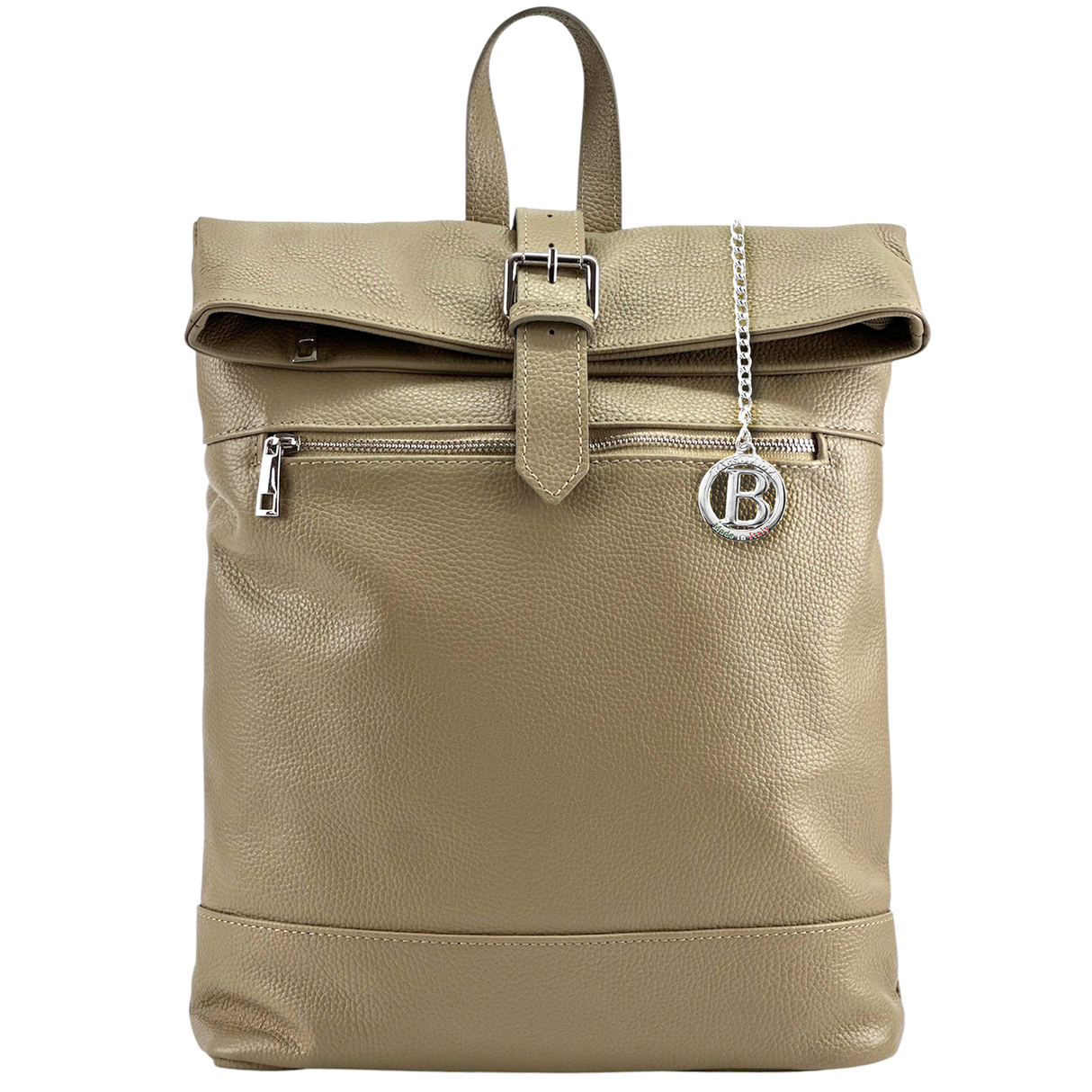 Női hátizsák természetes bőrből – világosbarna