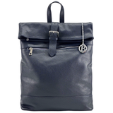 Női hátizsák természetes bőrből – sötétkék