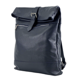 Női hátizsák természetes bőrből – sötétkék