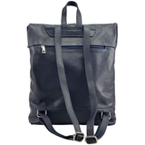 Női hátizsák természetes bőrből – sötétkék