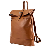 Női hátizsák természetes bőrből – téglabarna
