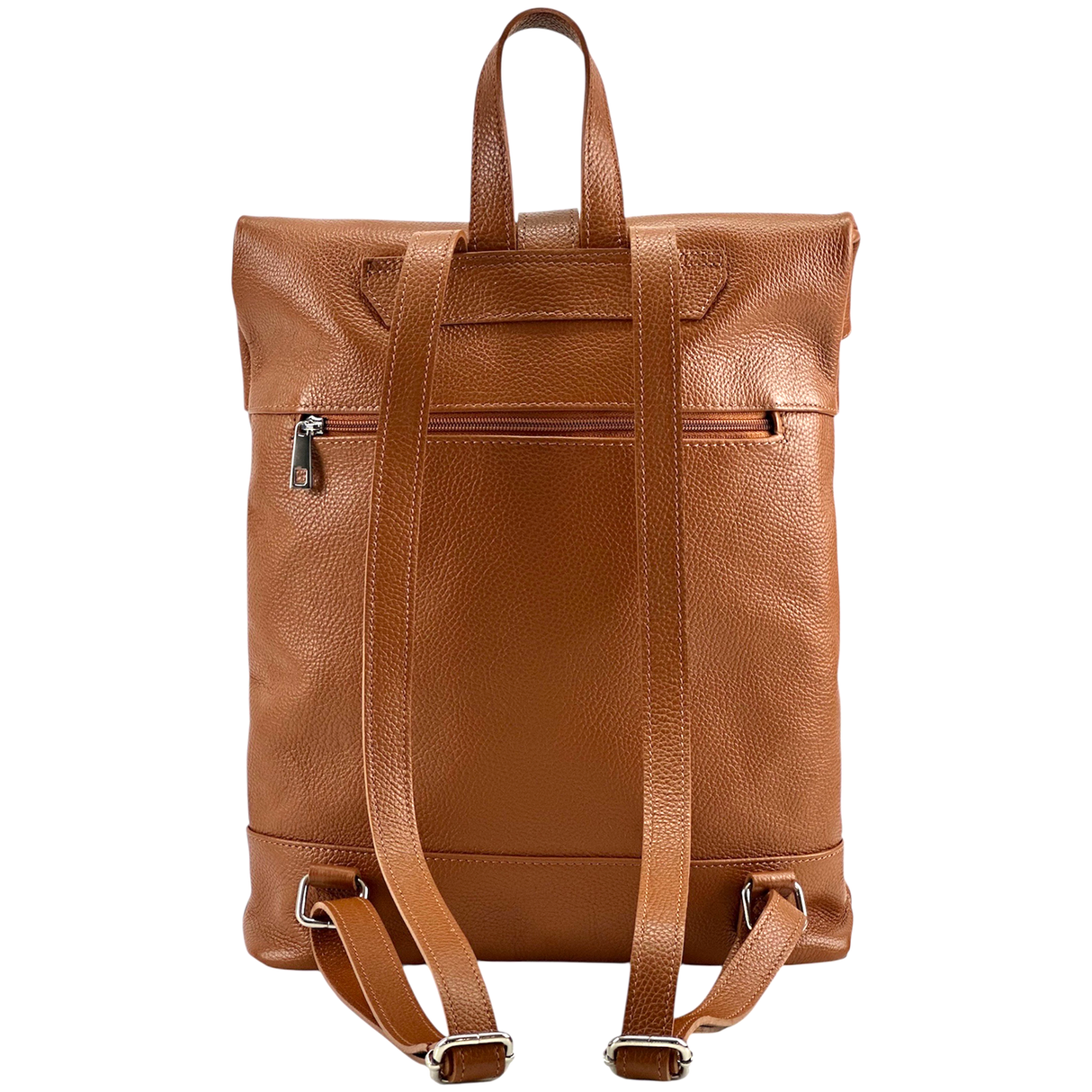 Női hátizsák természetes bőrből – téglabarna