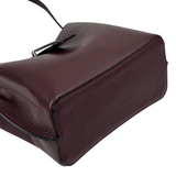 Női válltáska természetes bőrből – bordó