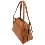 Női táska természetes bőrből – téglabarna