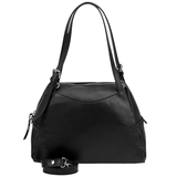 Női táska természetes bőrből – fekete