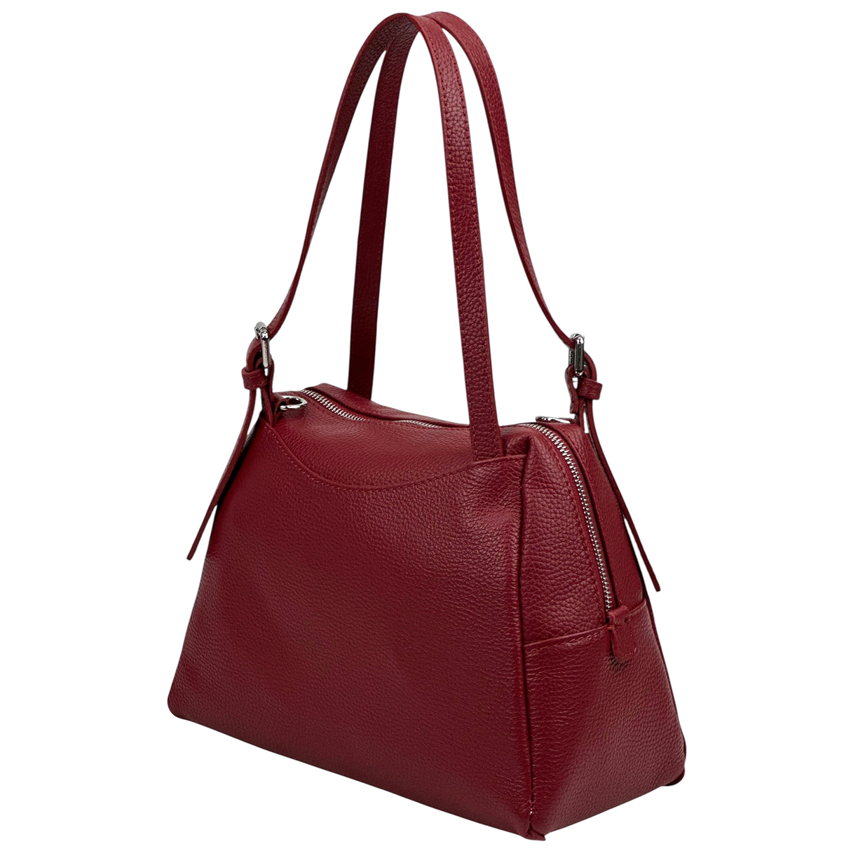 Női táska természetes bőrből – piros