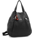 2 az 1-ben – hátizsák és táska kulcstartóval – fekete