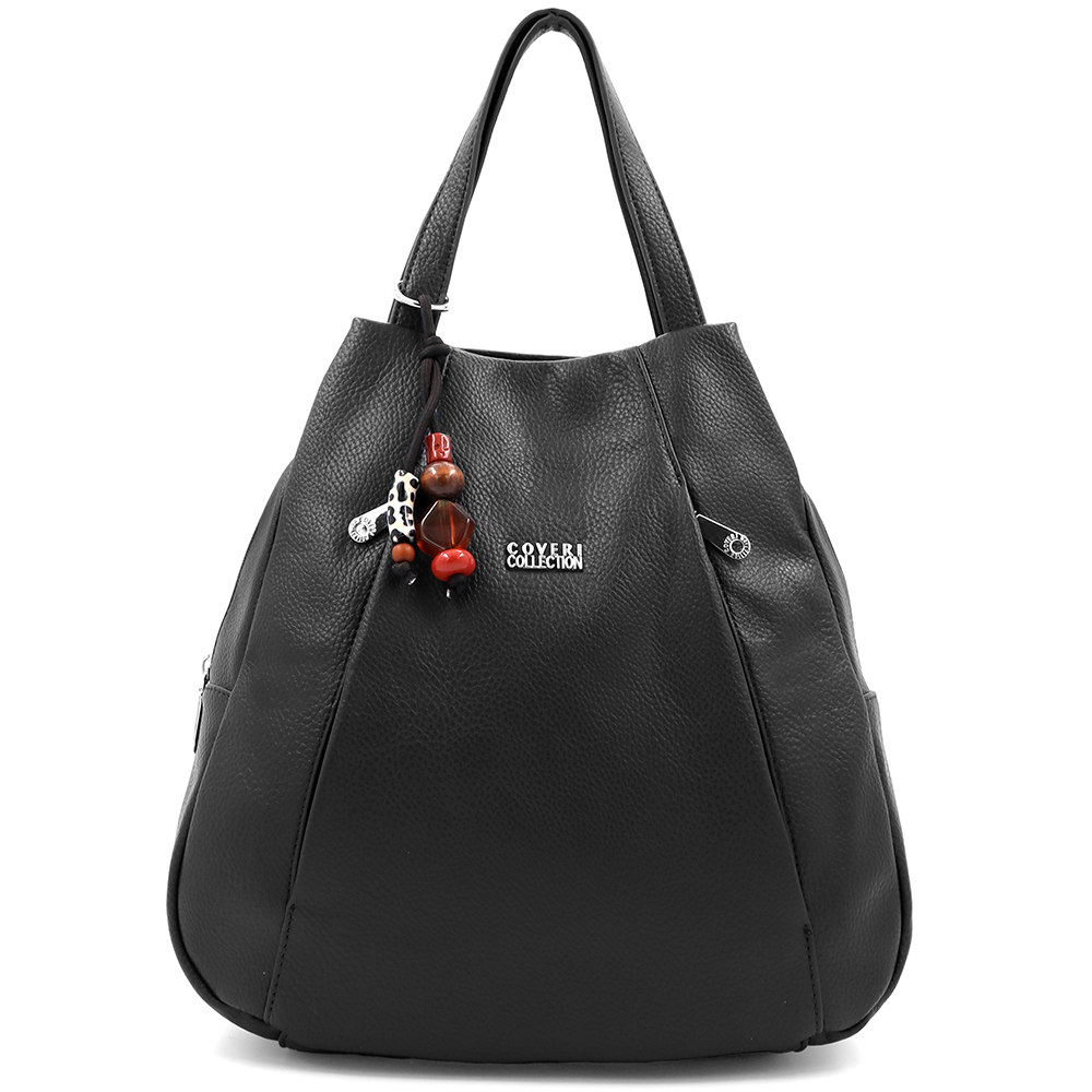 2 az 1-ben – hátizsák és táska kulcstartóval – fekete