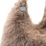 Nagy női táska típusú táska plüssből – barna