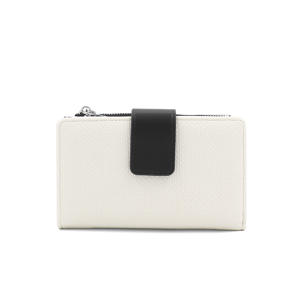 Női pénztárca sok rekesszel – bézs/fekete