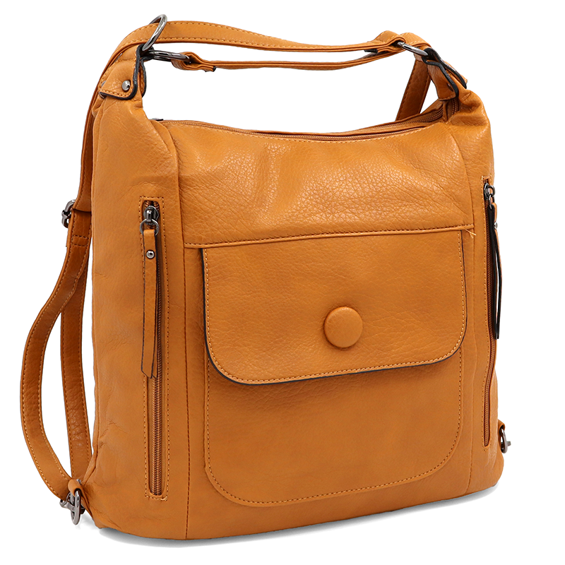 2 az 1-ben - Nagy táska és hátizsák Alora - téglabarna